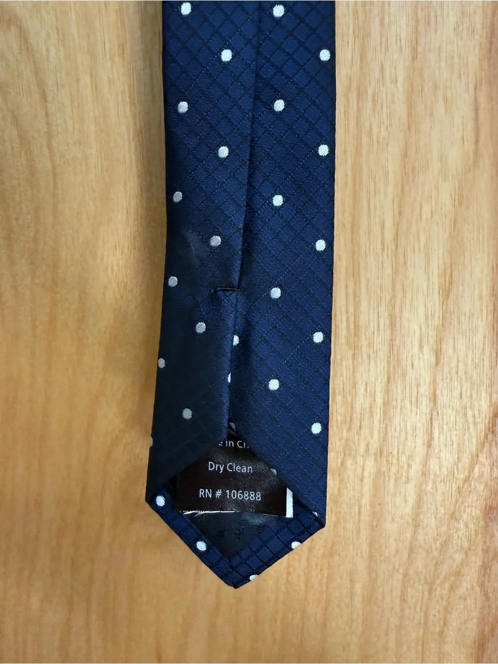 Appaman Boys Necktie Navy Blue w/ White Woven Dots Wedding Looks Formal